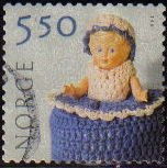 NORUEGA 2001 Scott 1305 Sello Serie Artesania Manual Textil Michel 1388 usado Norway Norvège Norge 